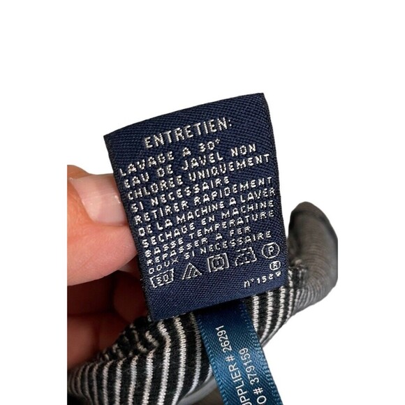 Ralph Lauren Sport Women's Striped Long Sleeve Shirt V-Neck Size Medium Navy - Picture 7 of 10